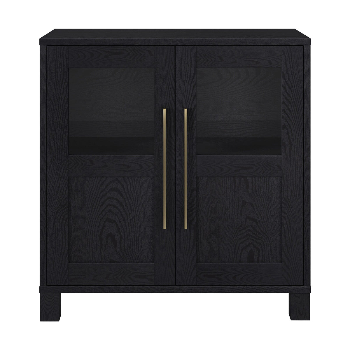 Hailey Home Holbrook Black Grain 2-Shelf Office Cabinet