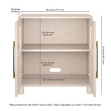 Hailey Home Holbrook Alder White 2-Shelf Office Cabinet