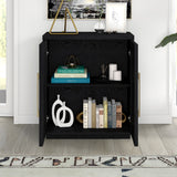 Hailey Home Tillman Black Grain 2-Shelf Office Cabinet