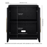 Hailey Home Tillman Black Grain 2-Shelf Office Cabinet