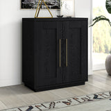 Hailey Home Tillman Black Grain 2-Shelf Office Cabinet