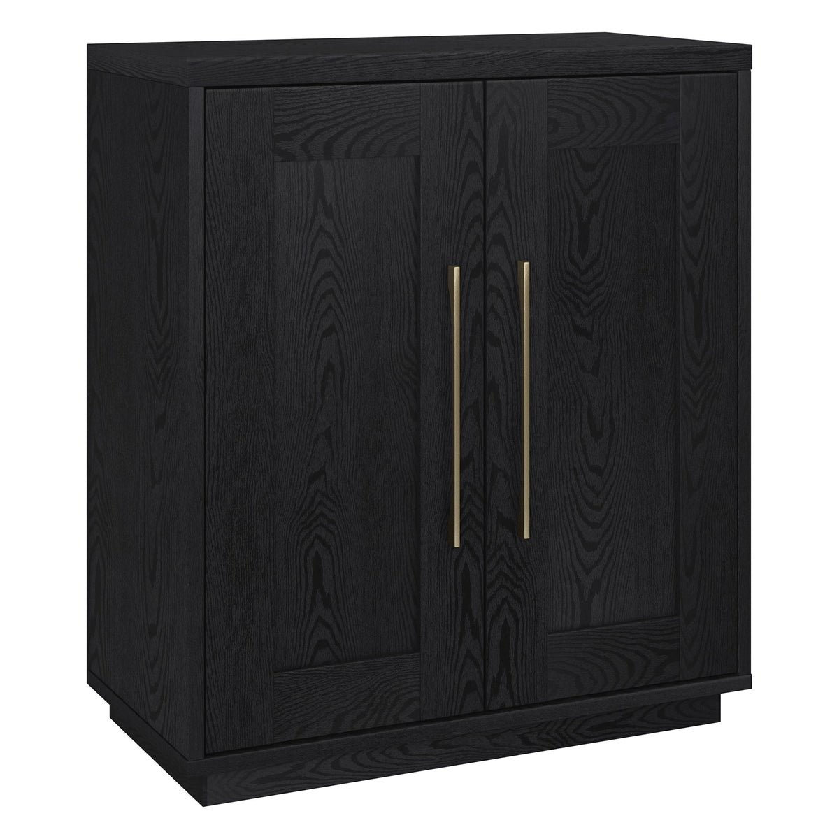 Hailey Home Tillman Black Grain 2-Shelf Office Cabinet