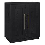 Hailey Home Tillman Black Grain 2-Shelf Office Cabinet