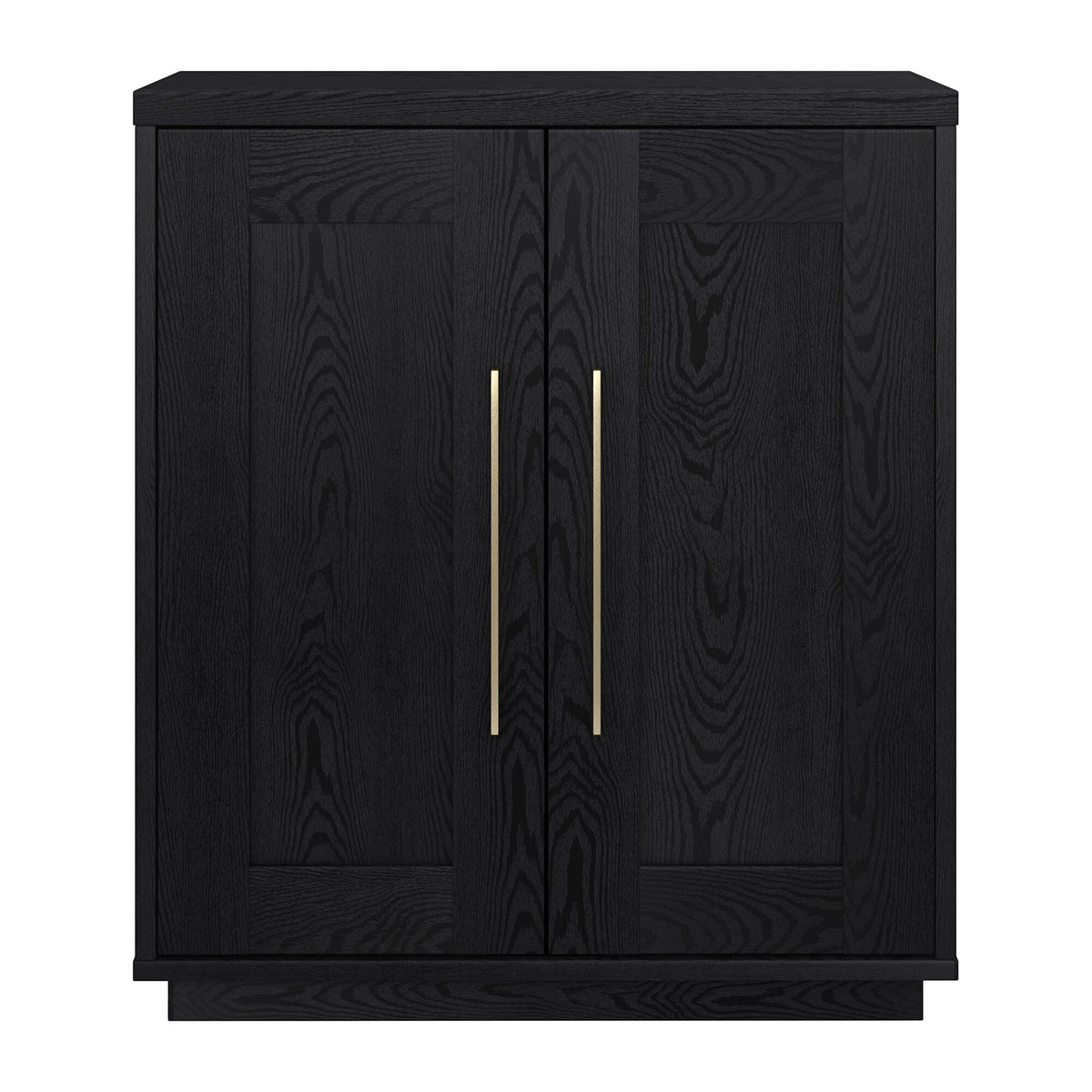 Hailey Home Tillman Black Grain 2-Shelf Office Cabinet