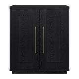 Hailey Home Tillman Black Grain 2-Shelf Office Cabinet