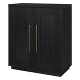 Hailey Home Tillman Black Grain 2-Shelf Office Cabinet