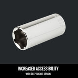 CRAFTSMAN Metric 3/8-in Drive 6-Point 16mm Deep Socket