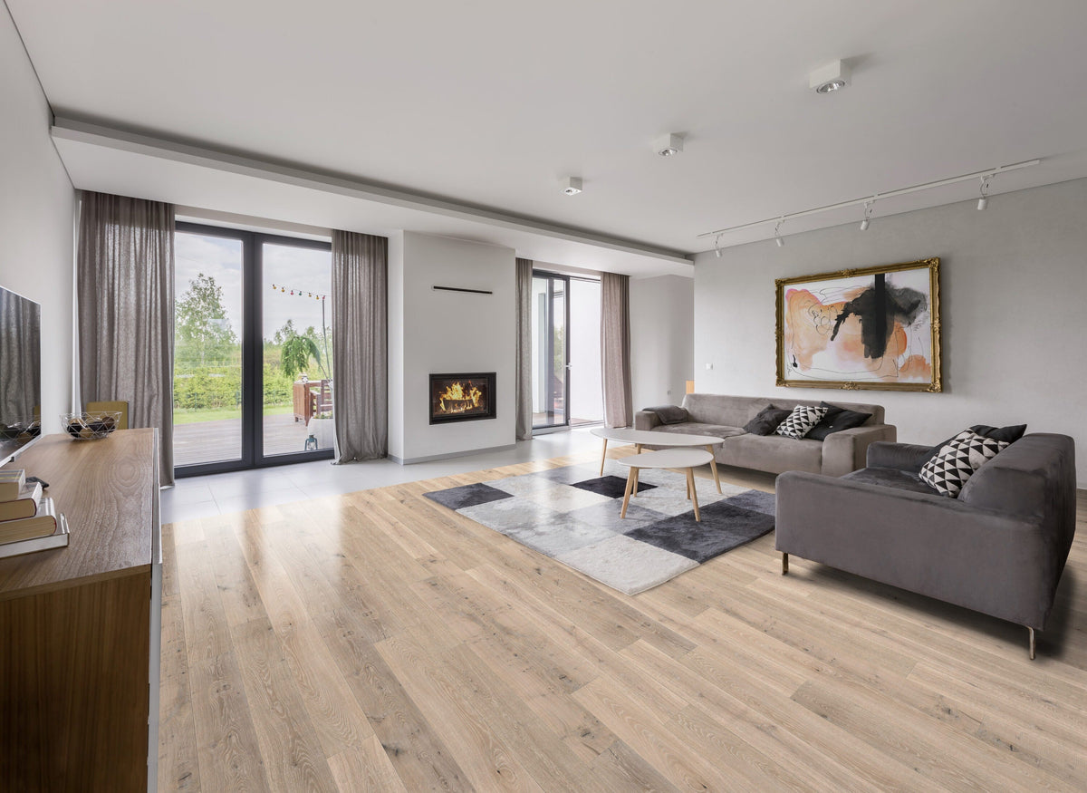 CALI Hardwoods Meritage 9.5-in Sauvignon Oak Wirebrushed Engineered Hardwood Flooring (34.1-sq ft/carton)
