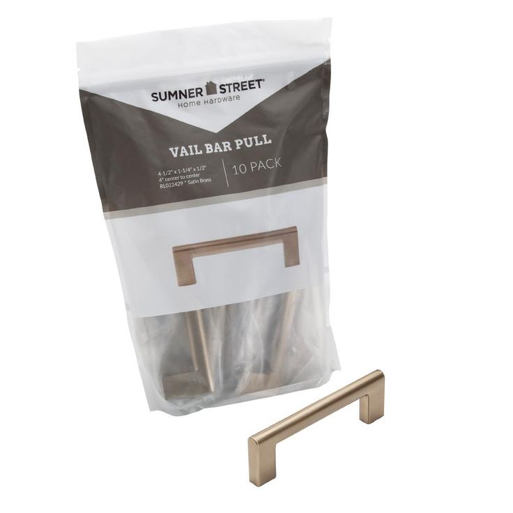 Vail 4 in. Satin Brass Drawer Pull (10-Pack)