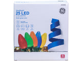 GE StayBright 25-Count 12-ft Multicolor LED Plug-In Christmas String Lights