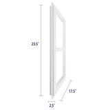 Project Source 20000S Series New Construction 17-1/2-in x 23-1/2-in x 2-1/4-in Jamb White Vinyl Single-glazed Single Hung Window Half Screen Included