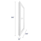 Project Source 20000S Series New Construction 23-1/2-in x 29-1/2-in x 2-1/4-in Jamb White Vinyl Single-Pane Single-Hung Window, Half Screen Included