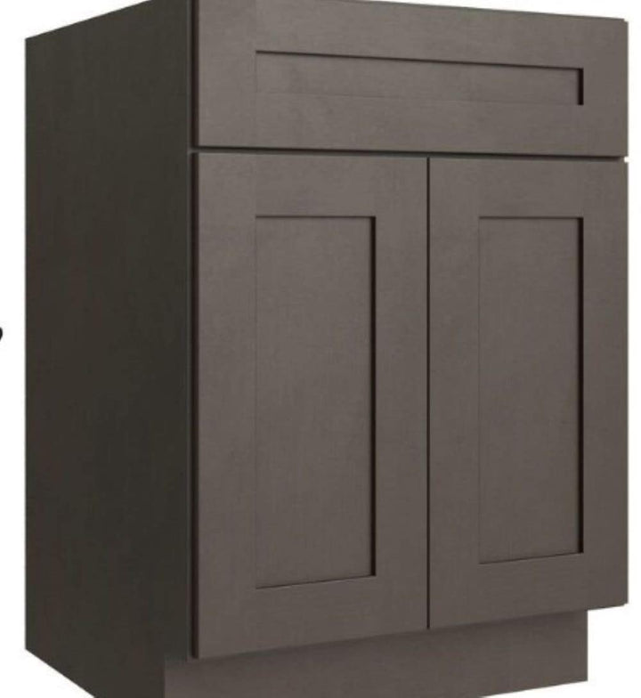 RELIABILT Parkstone 42-in W x 34.5-in H x 24-in D Espresso Sink Base Fully Assembled Plywood Cabinet (Flat Panel Shaker Style)