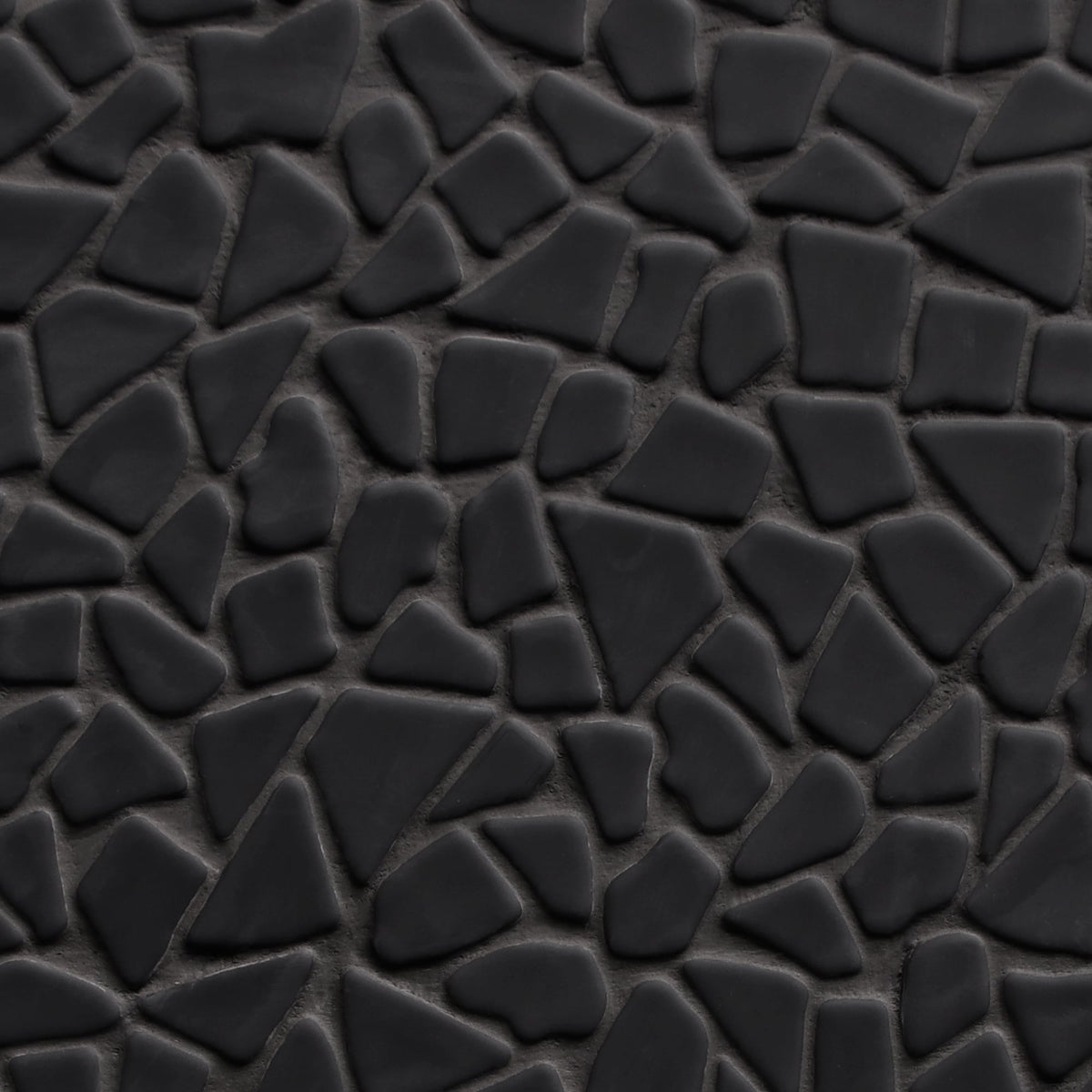 SUNWINGS River Rock Black 12-in x 12-in Matte Recycled glass Marble look Pebble Mosaic Floor and Wall Tile product image