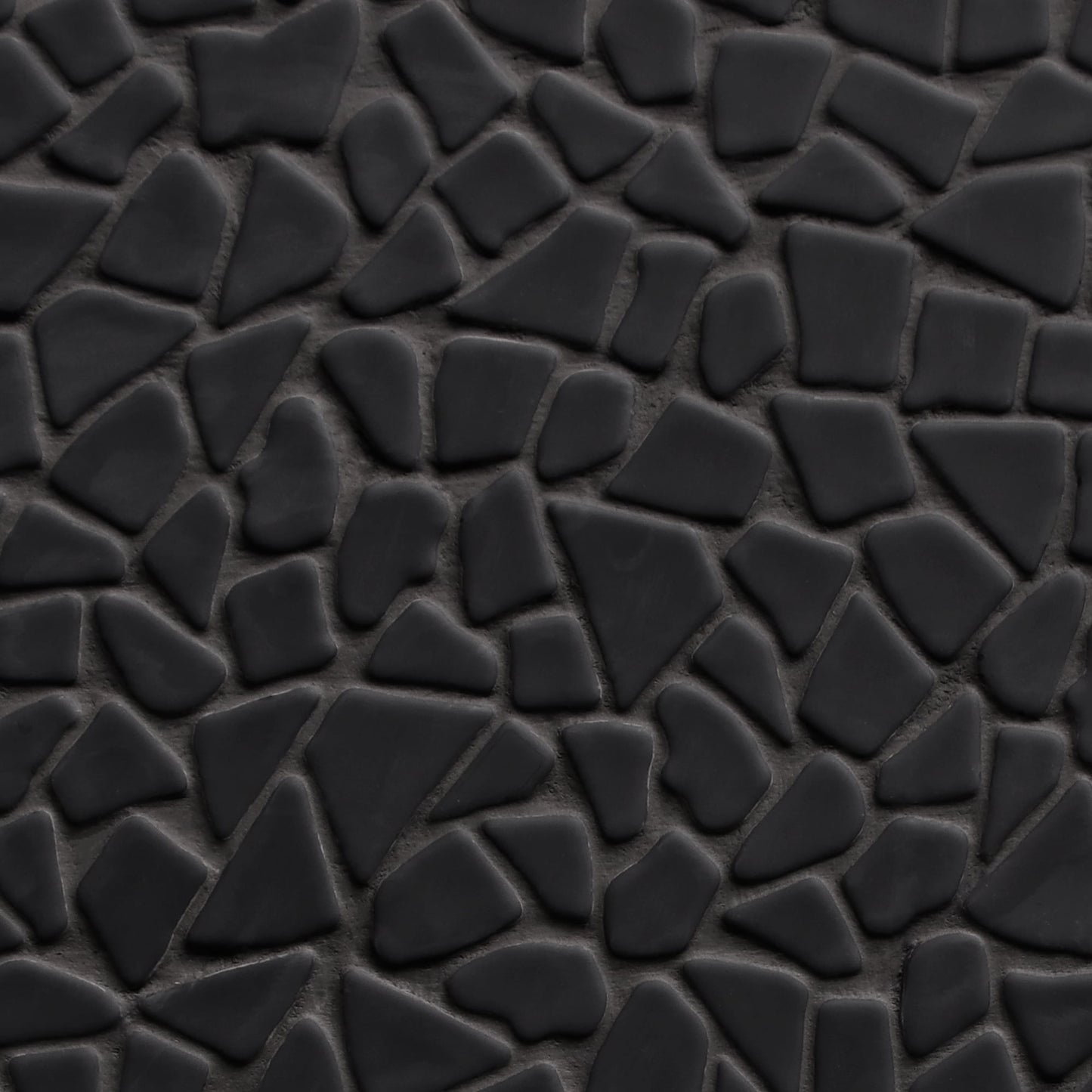 SUNWINGS River Rock Black 12-in x 12-in Matte Recycled glass Marble look Pebble Mosaic Floor and Wall Tile product image