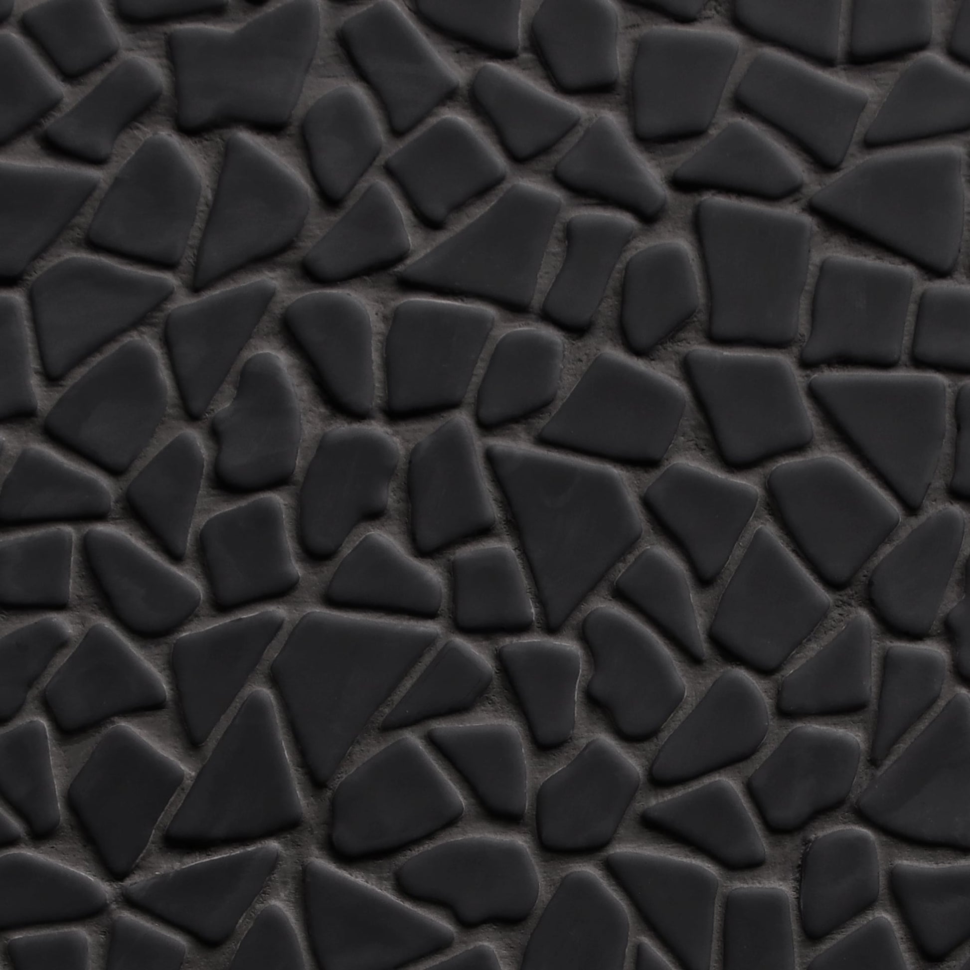 SUNWINGS River Rock Black 12-in x 12-in Matte Recycled glass Marble look Pebble Mosaic Floor and Wall Tile product image