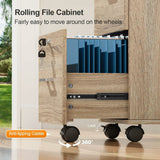 Winado File Cabinets Wood 3-Drawer 19.69-in File Cabinet