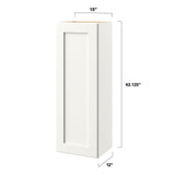 allen + roth Aveley 15-in W x 42.125-in H x 12-in D Linen Wall Fully Assembled Cabinet (Flat Panel Shaker Door Style)