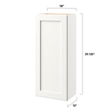 allen + roth Aveley 18-in W x 39.125-in H x 12-in D Linen Wall Fully Assembled Cabinet (Flat Panel Shaker Door Style)