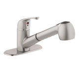 Project Source Stainless Steel Utility Faucet with Pulldown Sprayer