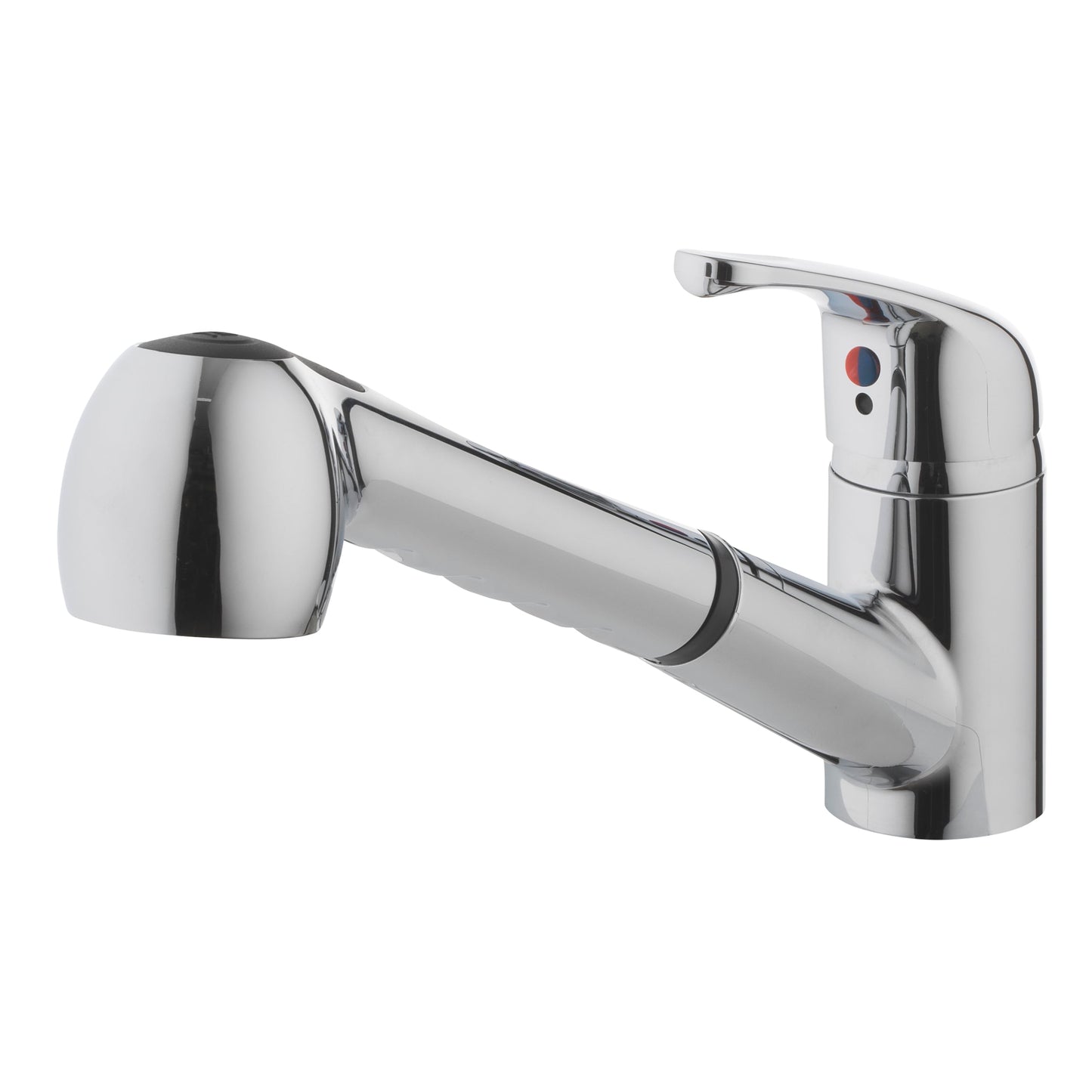 Project Source Chrome 1-Handle Deck-Mount Utility Faucet with Pulldown Sprayer