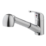 Project Source Chrome 1-Handle Deck-Mount Utility Faucet with Pulldown Sprayer