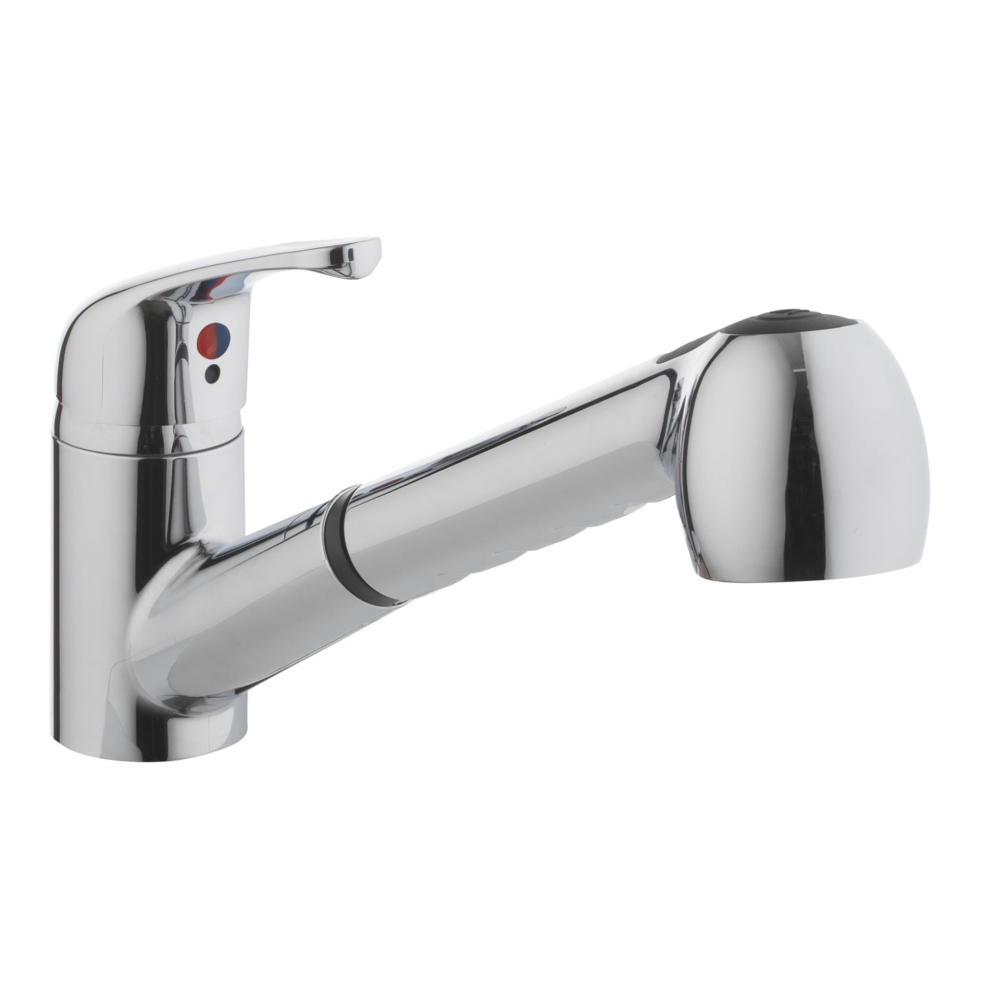 Project Source Chrome 1-Handle Deck-Mount Utility Faucet with Pulldown Sprayer