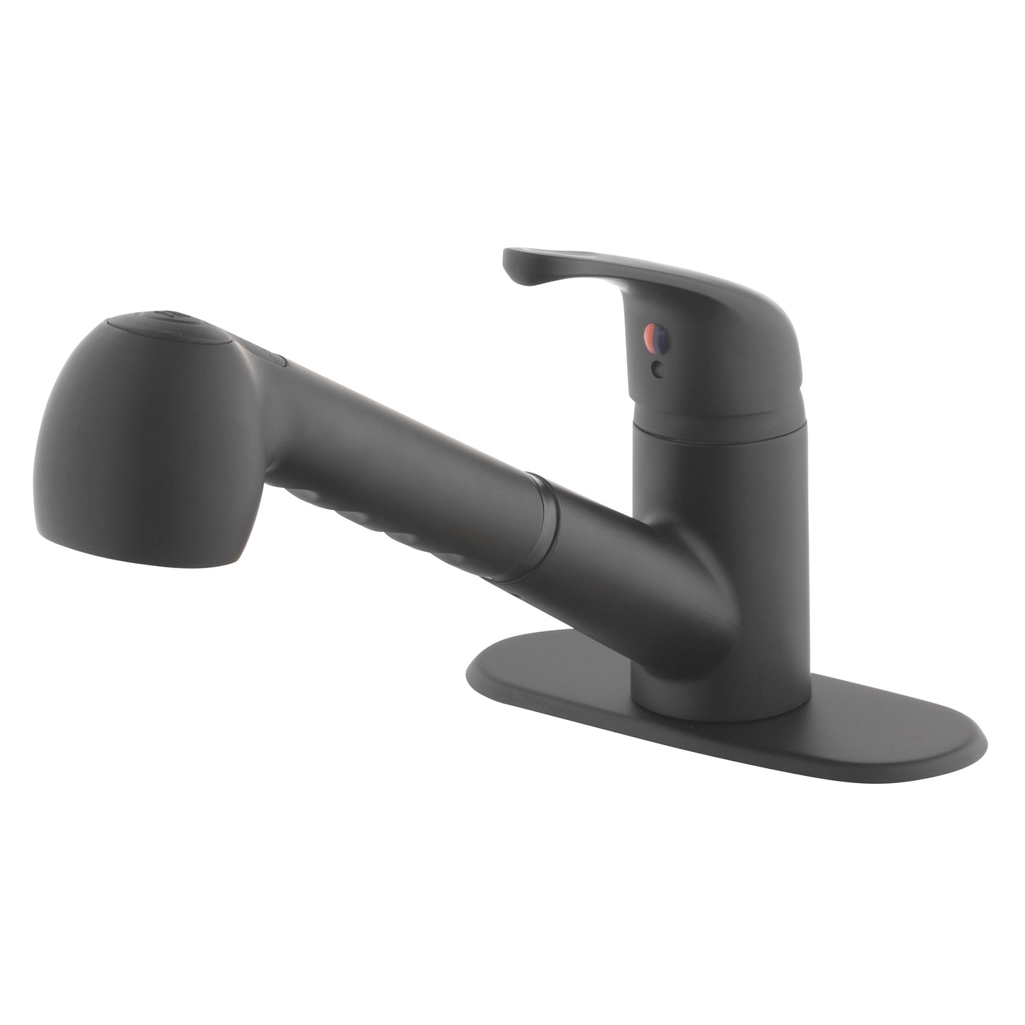 Project Source Matte Black Utility Faucet with Pulldown Sprayer
