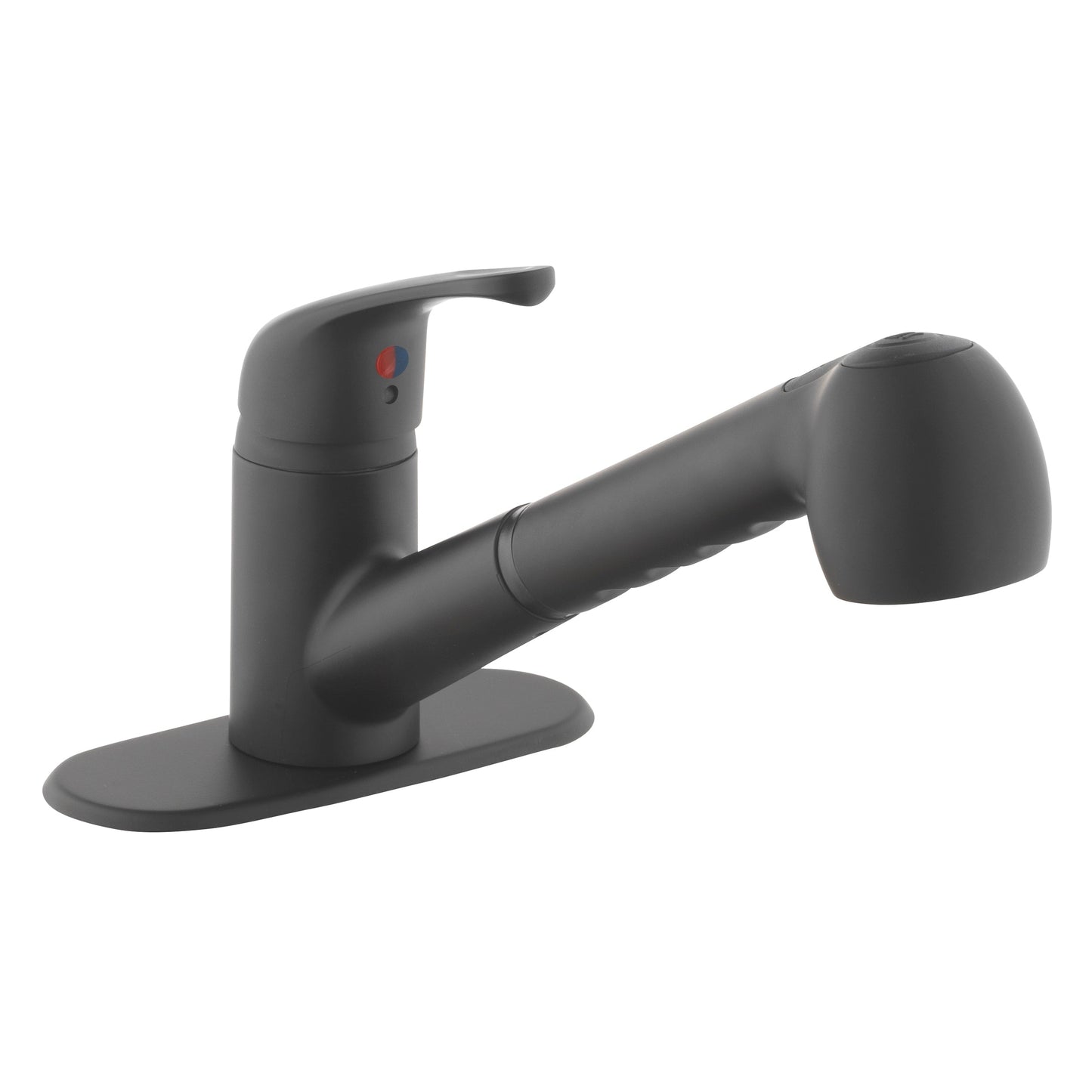 Project Source Matte Black Utility Faucet with Pulldown Sprayer