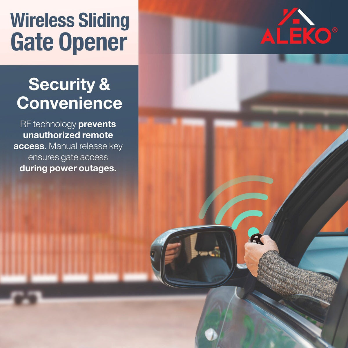 ALEKO 40-ft Slide Universal Battery Driveway Gate Opener Kit