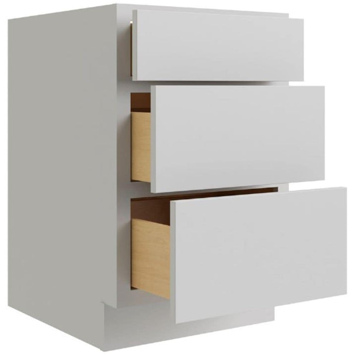 RELIABILT Parkstone 15-in W x 34.5-in H x 24-in D Grey 3-Drawer Base Fully Assembled Plywood Cabinet (Flat Panel Style)