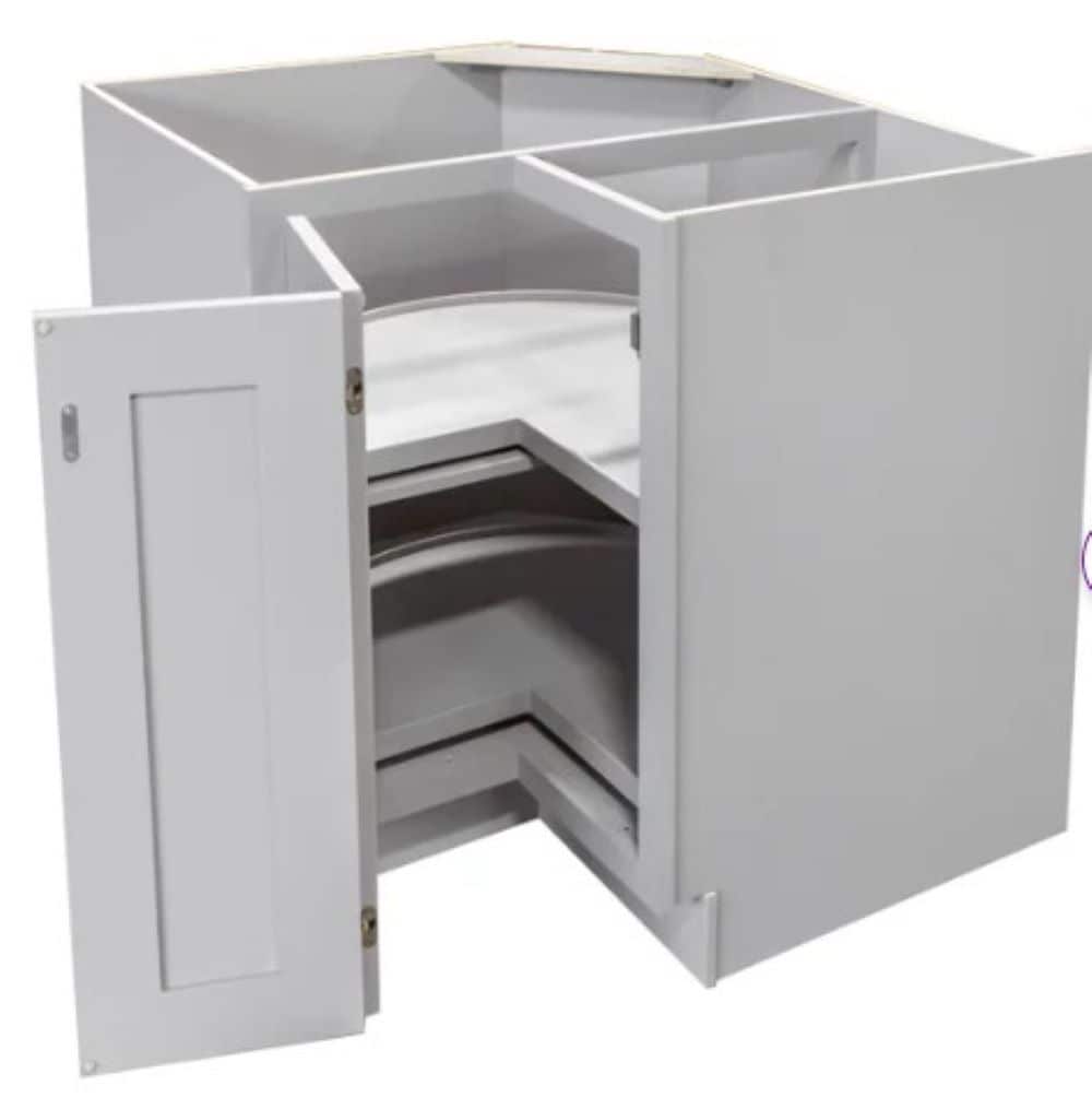 RELIABILT 27-in W x 34.5-in H x 24-in D Grey 1-Drawer Base Fully Assembled Plywood Cabinet (Flat Panel Shaker Style)