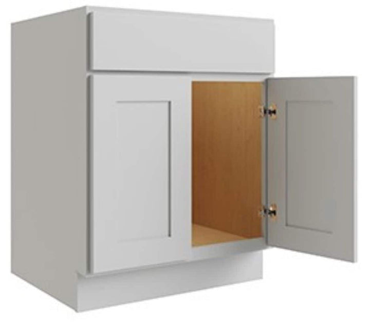 RELIABILT Parkstone 42-in W x 34.5-in H x 24-in D Grey Base Fully Assembled Plywood Cabinet (Flat Panel Shaker Door Style)