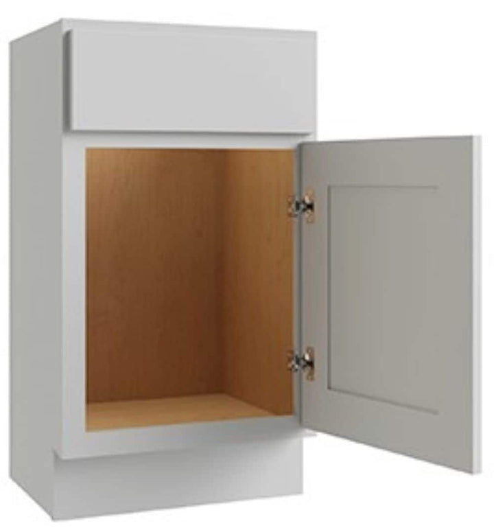 RELIABILT Parkstone 9-in W x 34.5-in H x 24-in D Grey 1-Drawer Base Fully Assembled Plywood Cabinet (Flat Panel Shaker Style)