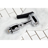 Elements of Design New Orleans Chrome 2‑Handle Deck‑Mount Bridge Kitchen Faucet with Side Spray (Deck Plate Included)