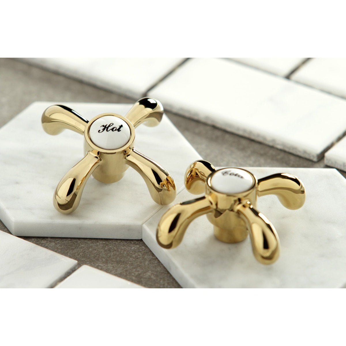 Elements of Design French Country Polished Brass 2-Handle Deck-Mount Bridge Kitchen Faucet