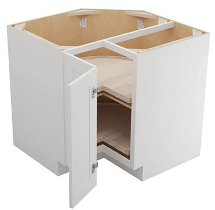 RELIABILT Parkstone 29-in W x 34.5-in H x 21-in D White Lazy Susan Corner Base Fully Assembled Plywood Cabinet (Shaker Style)