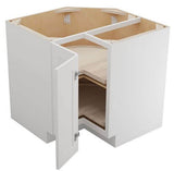 RELIABILT Parkstone 32-in W x 34.5-in H x 24-in D White Lazy Susan Corner Base Fully Assembled Plywood Cabinet (Shaker Style)