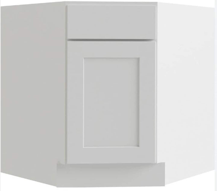 RELIABILT Parkstone 36-in W x 34.5-in H x 24-in D White Sink Base Fully Assembled Plywood Cabinet (Flat Panel Shaker Style)