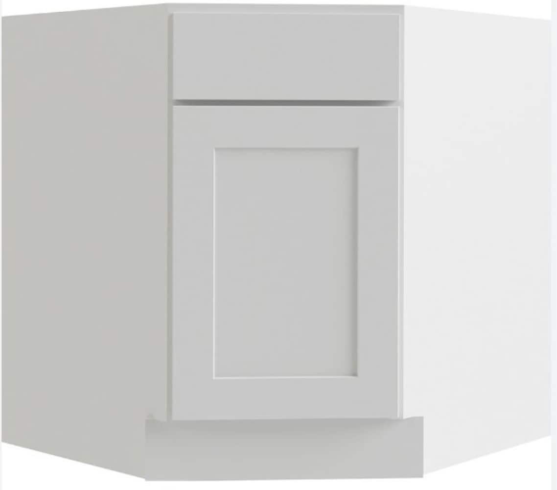 RELIABILT Parkstone 24-in W x 34.5-in H x 24-in D White Sink Base Fully Assembled Plywood Cabinet (Flat Panel Shaker Style)