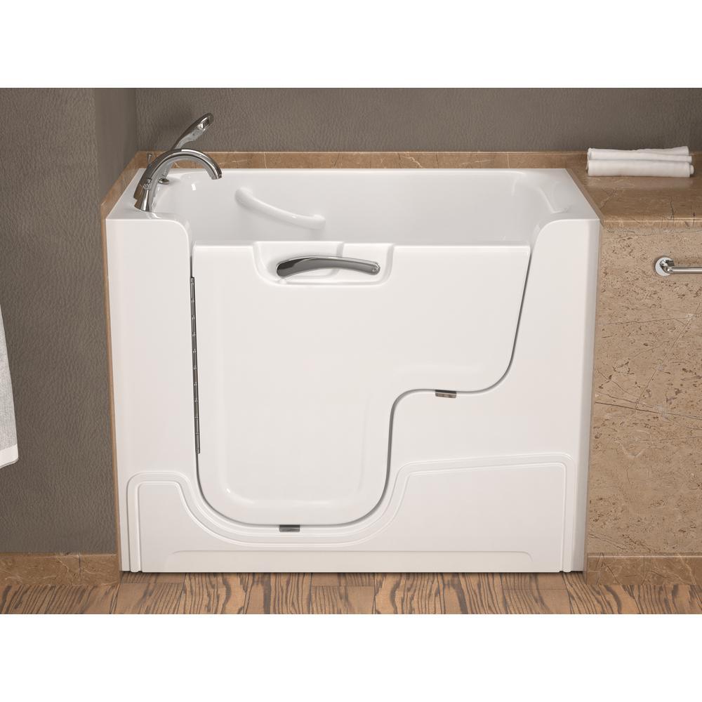 HD Series 29 in. x 53 in. Left Drain Wheelchair Access Walk-In Soaking Bathtub in White - Super Arbor