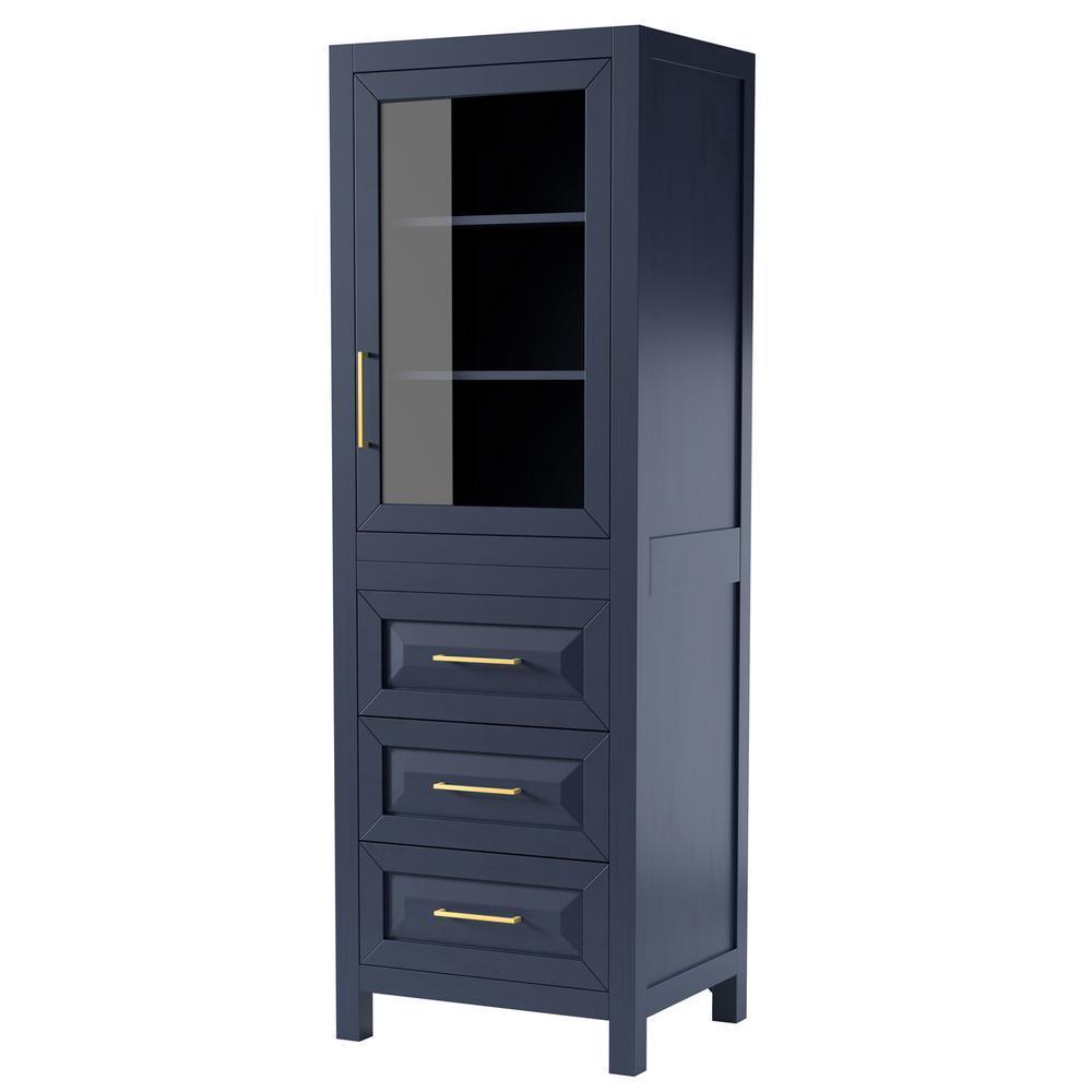 Daria 24 in. W x 71-1/4 in. H x 20 in. D Bathroom Linen Storage Tower Cabinet in White - Super Arbor