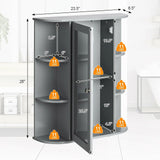 Forclover 23.5-in x 28-in Surface Mount White Mirrored Medicine Cabinet