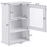 Forclover CH Medicine Cabinets 14-in x 20-in x 7-in White Bathroom Wall Cabinet