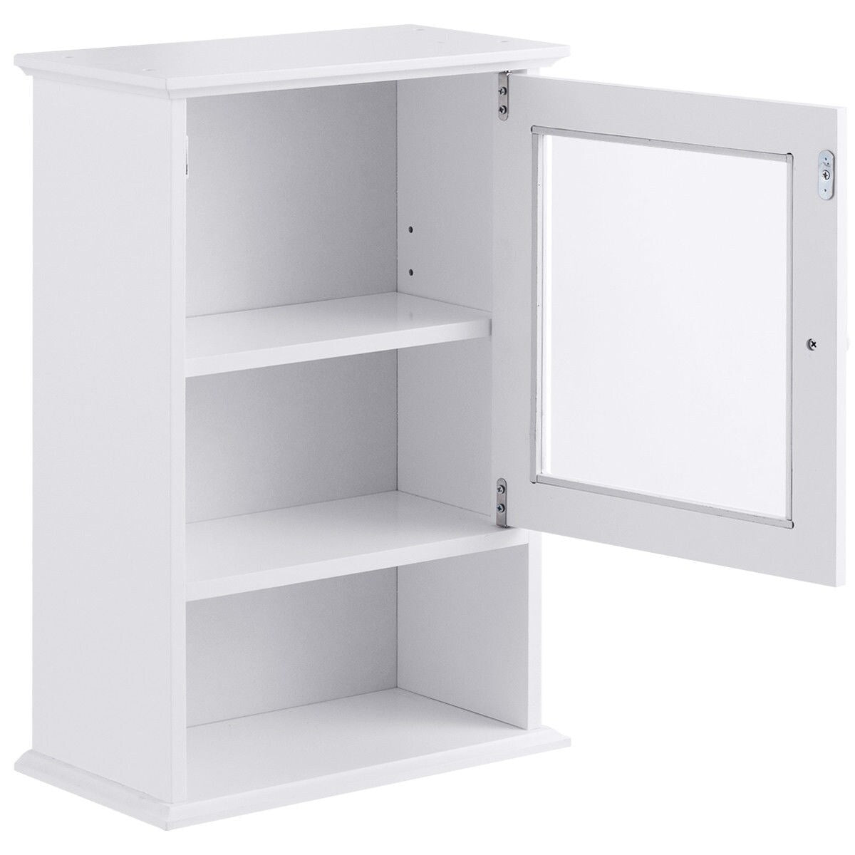 Forclover CH Medicine Cabinets 14-in x 20-in x 7-in White Bathroom Wall Cabinet