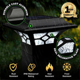 Classy Caps 3-in x 3-in 20-Lumen 1-Watt Black Solar LED Outdoor Post Cap Light (4500 K)