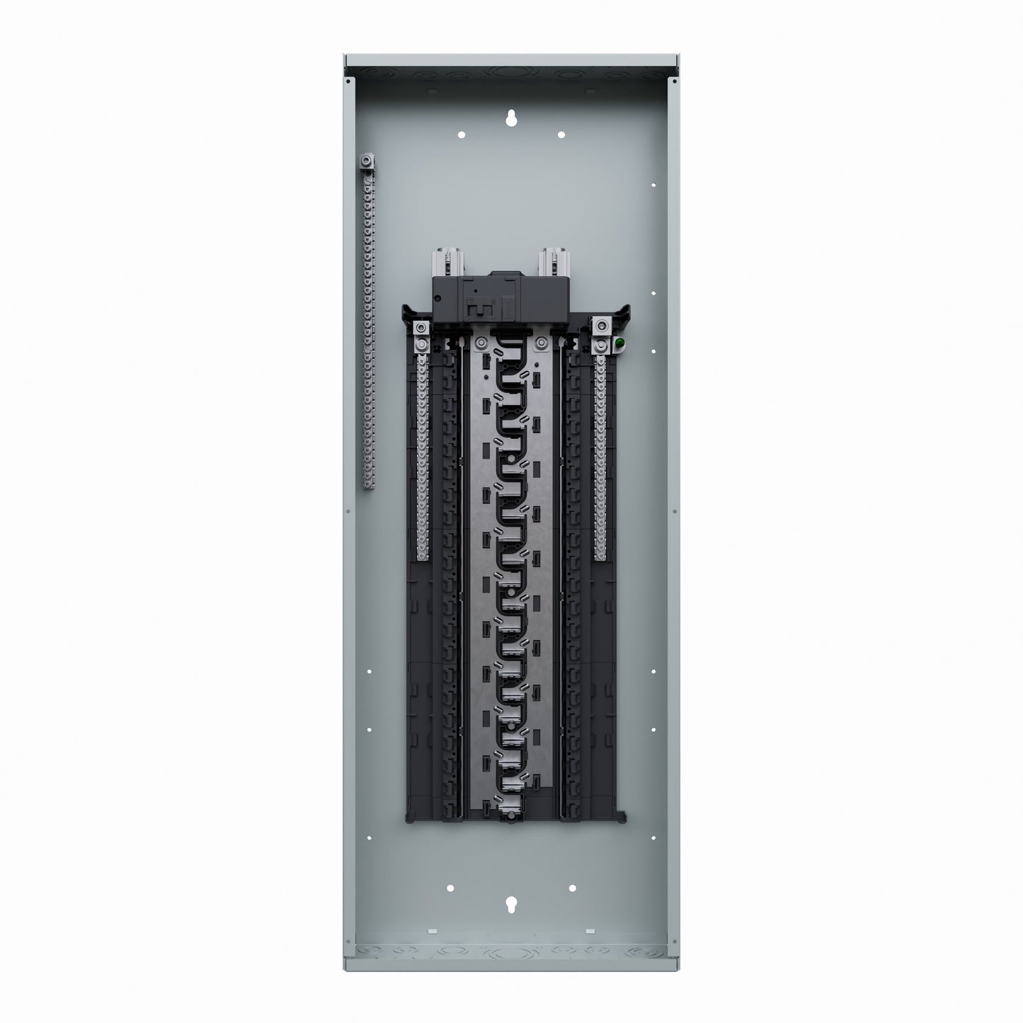 Siemens SN 225-Amp 42-space load center - angle view