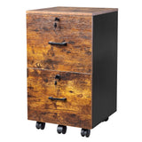 Winado Black On Brown 2-Drawer 15.75-in File Cabinet