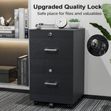 Winado Black 2-Drawer 15.75-in File Cabinet