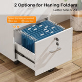 Winado White 2-Drawer 15.75-in File Cabinet